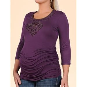 Buy A Pea in the Pod: 3 4 Sleeve Scoop Neck Decorative Trim Maternity T Shirt by var goTwisterProductImageStrings = new Object();goTwisterProductImageStrings['prodImageNotAvailTextNoColor'] = 