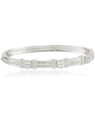 Judith Ripka "Giftables" 3 Pave Station Bangle Bracelet