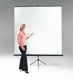 metroplan ET1001 - Budget Tripod Portable Projection Screen - 150cm (w) - Height adjustment offering variable format positioning - Supplied with keystone eliminator for OHP use - 10kg.