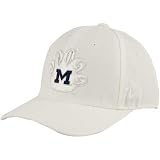 Zephyr Michigan Wolverines White Vortex Fitted Hat