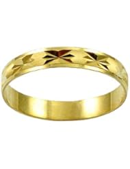 14k Yellow Gold, Children Kids Baby Toe Pinky Band Ring 3mm Wide