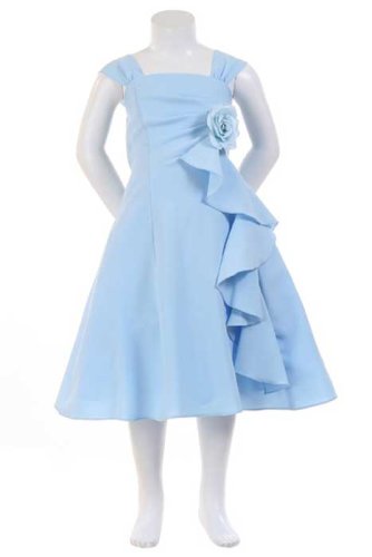 Buy On SALE! Beautiful New Blue Flare Dress ~ Pageant Wedding Easter 2 to 14 Girls