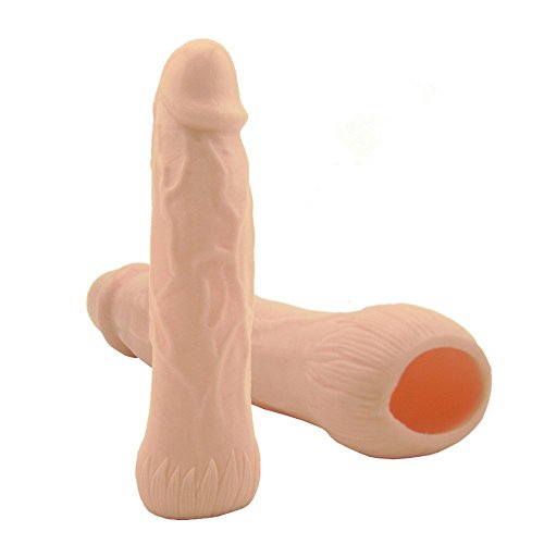 Reusable silicone penis extension condom enlarger sleev…