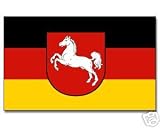 4 Stueck Stockflaggen Niedersachsen  30*45 cm Fahne Flagge