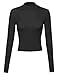 Awesome21 Women's Silky Mock Turtle neck Long sleeve Knit Top Sweater