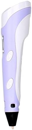 Clezer 3D Printing Pen Ver.2015 Stereoscopic Drawing Pen LCD Screen ABS or PLA Printer Filament for 3D Craft(Purple)
