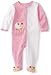 ABSORBA Baby-Girls Newborn Tender Touch Color Blocked Footie