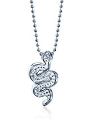 Alex Woo "Little Signs Animals" White Snake Pendant Necklace