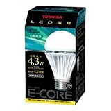 東芝 電球形LEDランプ（40W形白色相当）E-CORE（イー・コア） LEL-AW4N