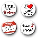 Set of 4 Twilight - JACOB BLACK - MAGNETS ~ Love Run with Wolves