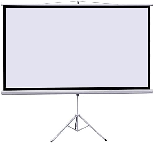 Multi Aspect Ratio Lightweight Portable Projection Manual Pull Up Projector Screen (16:9/120 Inch)
