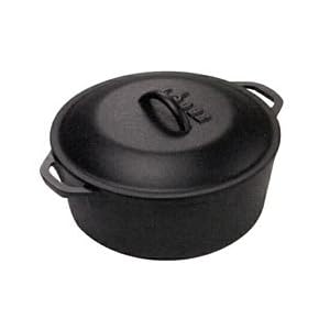 Lodge Logic Pre-Seasoned 5-Quart Dutch Oven with Loop Handles by Lodge