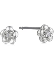 Betsey Johnson "Cz" Cubic Zirconia Flower Stud Earrings