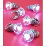 Darice VL2769, Just for the Girls LED -Light Emitting Diode, Engagement Ring 1.75, 6 Piece, Silver