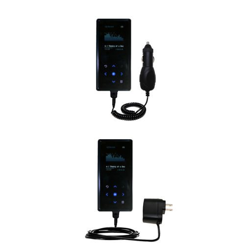 Essential Kit for the Samsung Yepp YP-K5 2GB - includes Car and Wall Charger with Rapid Charge Technology - Gomadic Brand w/ TipExchange Technology
