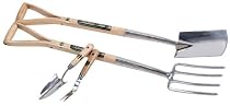 Draper 89903 Stainless Steel Border Fork and Spade Set with Two Free Tools