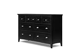 Magnussen B1399 Southampton Black Finish with Brushed Nickel Hardware Wood Double Dresser