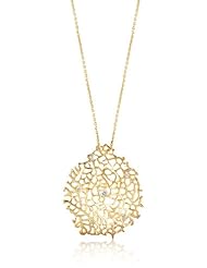 Alex Woo "Narissa" Diamond and 14k Gold Small Fan Necklace, 16"