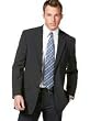 MATERIAL LONDON 2 BUTTON GREY PLAID SEERSUCKER BLAZER, 42S