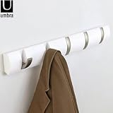 NEW Umbra Flip 5 Hook Coat Rack - White Gloss