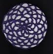 Dark Violet Hair Net Crocheted Hair Bun Cover- LARGE