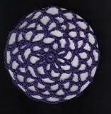 Dark Violet Hair Net Crocheted Hair Bun Cover- LARGE