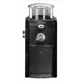 Krups GVX1-14 burr grinder, black.