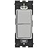 Leviton Renu Single Pole Combination Switch RE634-PG, 15A-120/277VAC, in Pebble Grey