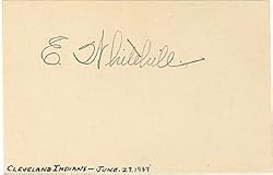 Earl Whitehill Autographed / Signed 3x5 Card