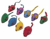 Souris en peluche jouets pour chats x 5