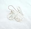 Sterling Silver Peace Sign Earrings Sterling Silver Peace Sign Earrings