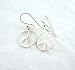 Sterling Silver Peace Sign Earrings