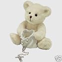 Russ Bear with Rosary christening,baptism,communion gifts