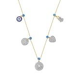 Zircon Charm Necklace In 14 Karat Gold With Chain