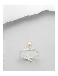 Fresh Water Pearls Ring In 92.5 Sterling Silver