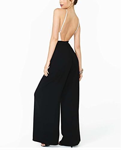 ALO Women's Halter High Waist Wide Leg Jumpsuit Pants-XXL