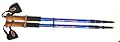 Pair of Pace Maker Trekking Hiking Walking Poles Sticks with Bag and Extras (Blue)