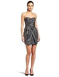 BCBGeneration Womens Gray Strapless Pleat Dress Gunmetal 4