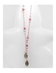 Japanese silk cord Natural stone Necklace