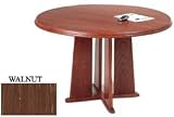 42 Inch Round Table Walnut Finish