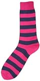 Fuschia / Ink Striped Socks by KJ Beckett
