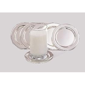 6 PIECE ROUND COASTER - 6 PIECE SILVER ROUND COASTER by 