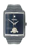 Fossil Men's Diamond Marker Black Ion-Plated Stainless Steel Watch (1/5 ct. t.w.)