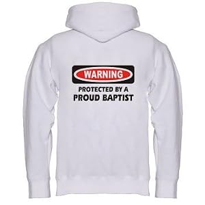 PROTECTED BY A PROUD BAPTIST Youth Zippered Hooded (Hoody Hoodie) Sweatshirt Fleece Jacket (Various Colors Avail)