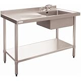 Vogue Stainless Steel Sink - 1000 x 600mm Right hand bowl