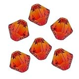 Swarovski Crystal Bicones 5301 4mm Fireopal Beads (50)