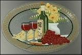 Peggy Karr Wine Oval Serving Platter 18x13-in.