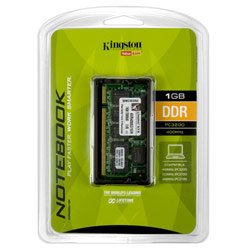 Childrens Toyshop  Electronics : Kingston ValueRAM 1GB 400MHz DDR1 SoDIMM Notebook Memory KVR400SO/1GR (Retail)