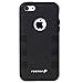 Fosmon HYBO-CAGE Detachable Hybrid Shock Absorbing Silicone + PC Hard Case for Apple iPhone 5C (Black)