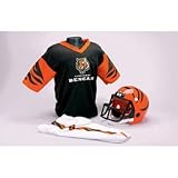 Cincinnati Bengals Youth NFL Team Helmet and Uniform Set - Small (Ages 4-6)